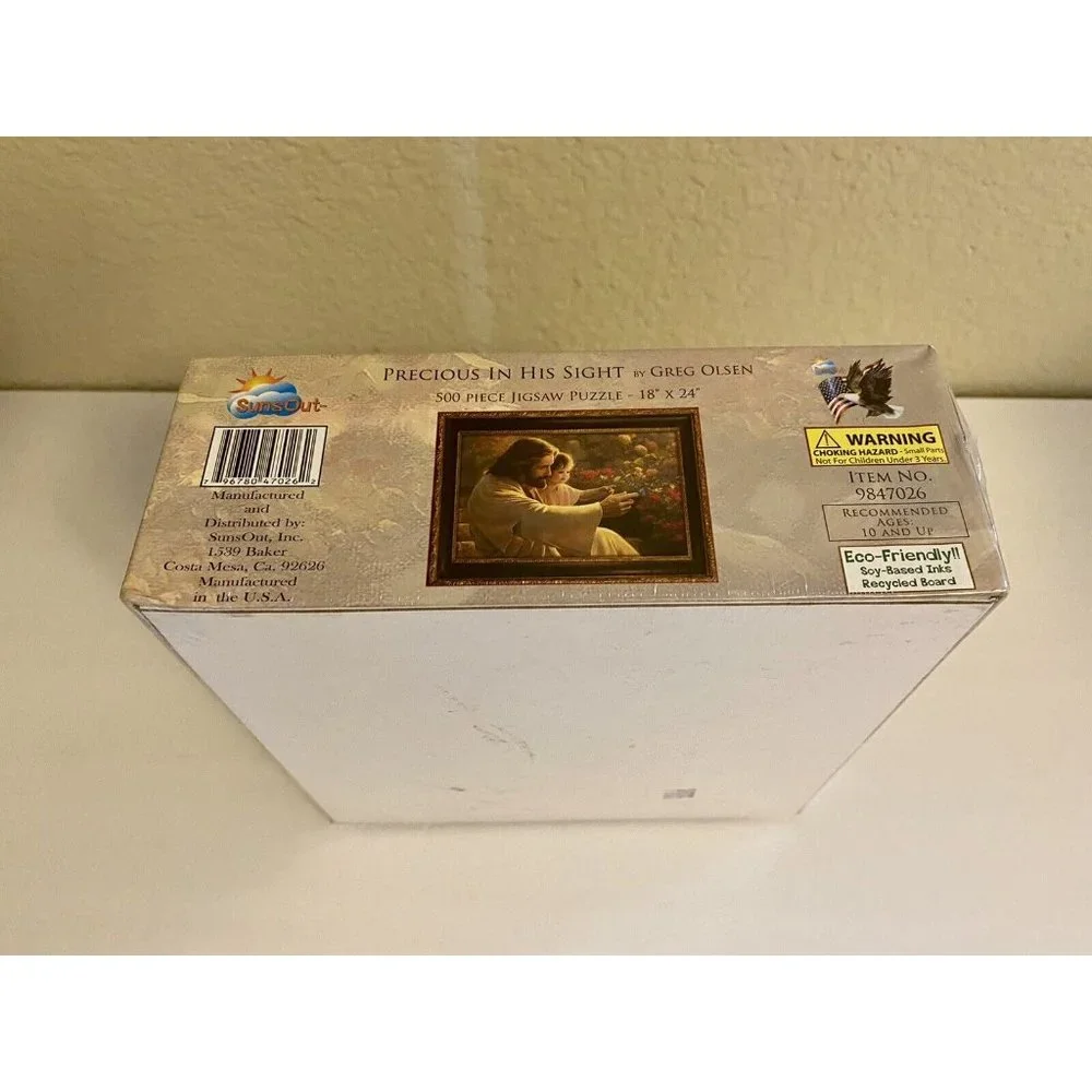 Greg Olson Precious In His Sight 500 Piece Puzzle Jesus Christ &‎ Child Garden